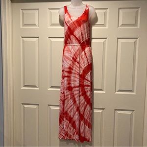 Lapis Tie Dye Sleeveless Maxi Dress Women’s Size Small Red White